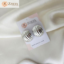 Korean Style Silver Half Hoop Earrings