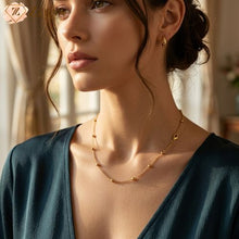 Zzilya Fashion anti-tarnish golden beaded chain necklace for women.