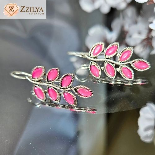 Olives Jhumka Pink earrings