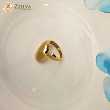 Loop gold anti tarnish rings