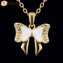 Studded Bow gold anti tarnish necklace