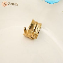 Feather band anti tarnish rings