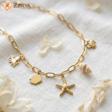 Oceanic Charms 18K Gold Plated Anti Tarnish Necklace