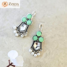 Trendy Sea Green Jhumka earrings