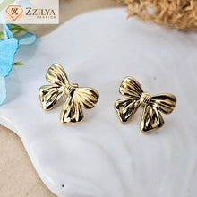 Bowy gold Anti Tarnish earrings