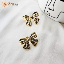 Bowy gold Anti Tarnish earrings