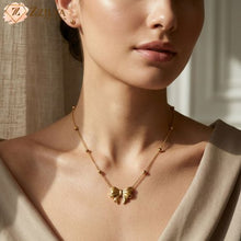 Bow anti tarnish necklace for women by zzilya fashion