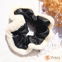 Ebony Luxe Leather aesthetic scrunchies