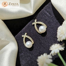 Pearl drop korean earrings for girls