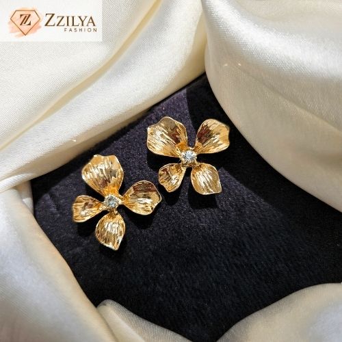 Floral korean earrings for girls