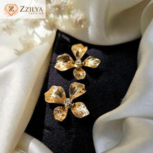 Floral korean earrings for girls