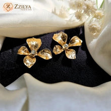 Floral korean earrings for girls