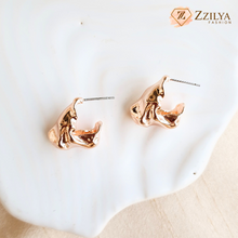 Golden Textured Hoops