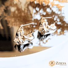 Golden Textured Hoops