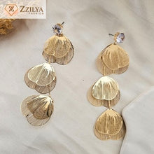 Leafy danglers Anti tarnish earrings