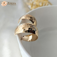 Korean gold hoops earrings