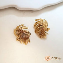 Golden Feather Earrings
