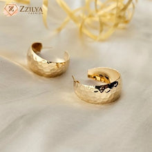 Korean gold hoops earrings