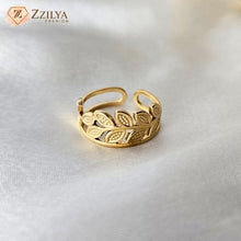 Leaf band Anti Tarnish Rings