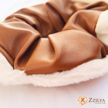 Ebony Luxe Leather aesthetic Scrunchies