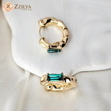 Studded hoops Anti Tarnish earrings