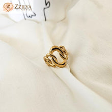 Spiral Statement anti tarnish rings