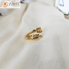 Nature band anti tarnish gold rings