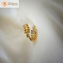 Nature band anti tarnish gold rings