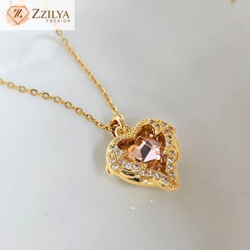 Heart Anti Tarnish Studded neckpiece