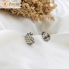 Silver Leaf stud Earrings