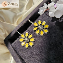 Yellow Drop Ethnic Earrings