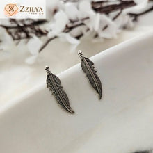 Silver Leaf Drop Earrings