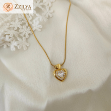 Beauty heart anti tarnish necklace