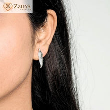 Silver Leaf Drop Earrings