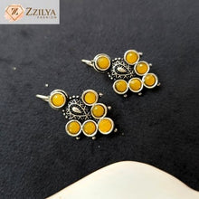 Awe oxidised earrings multicolor