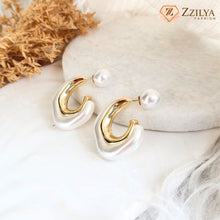 Luxe Anti Tarnish Pearl hoops earrings