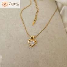 Beauty heart anti tarnish necklace