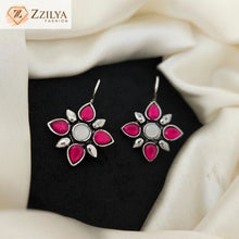 Awe oxidised earrings multicolor