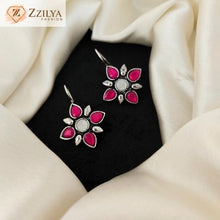 Awe oxidised earrings multicolor