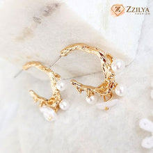 Seoul Anti Tarnish Pearl Hoops earrings