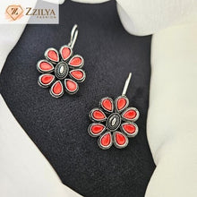 Awe oxidised earrings multicolor