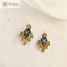 Awe oxidised earrings multicolor