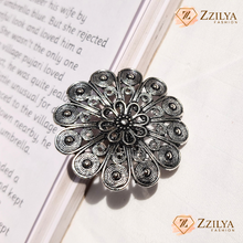 Silver Petal Statement ring