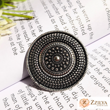 Silver Gardenia Statement Ring