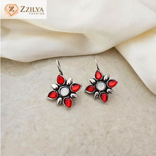 Red Petal Earrings