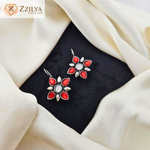 Red Petal Earrings