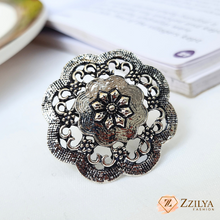 Silver Petal Women's Statement Rings