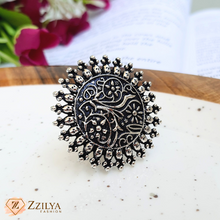 Silver Blossom Statement Ring