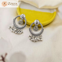 Silver Chime Jhumka Earrings