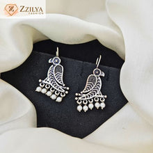 Silver Parrot Drop Earrings